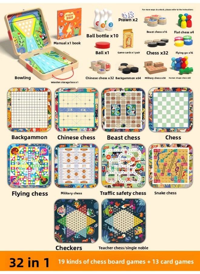 لعبة الشطرنج الطائرة، لعبة الداما، لعبة الشطرنج الكولوسيوم، رقعة شطرنج متعددة الوظائف، لعبة لوحية تفاعلية للأطفال، ألعاب خشبية تعليمية بالجم